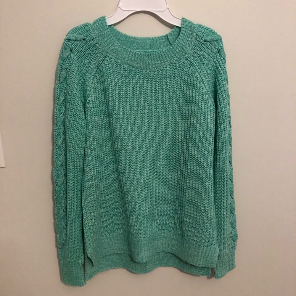 Women’s So Mint Crewneck Cable Knit Sweater